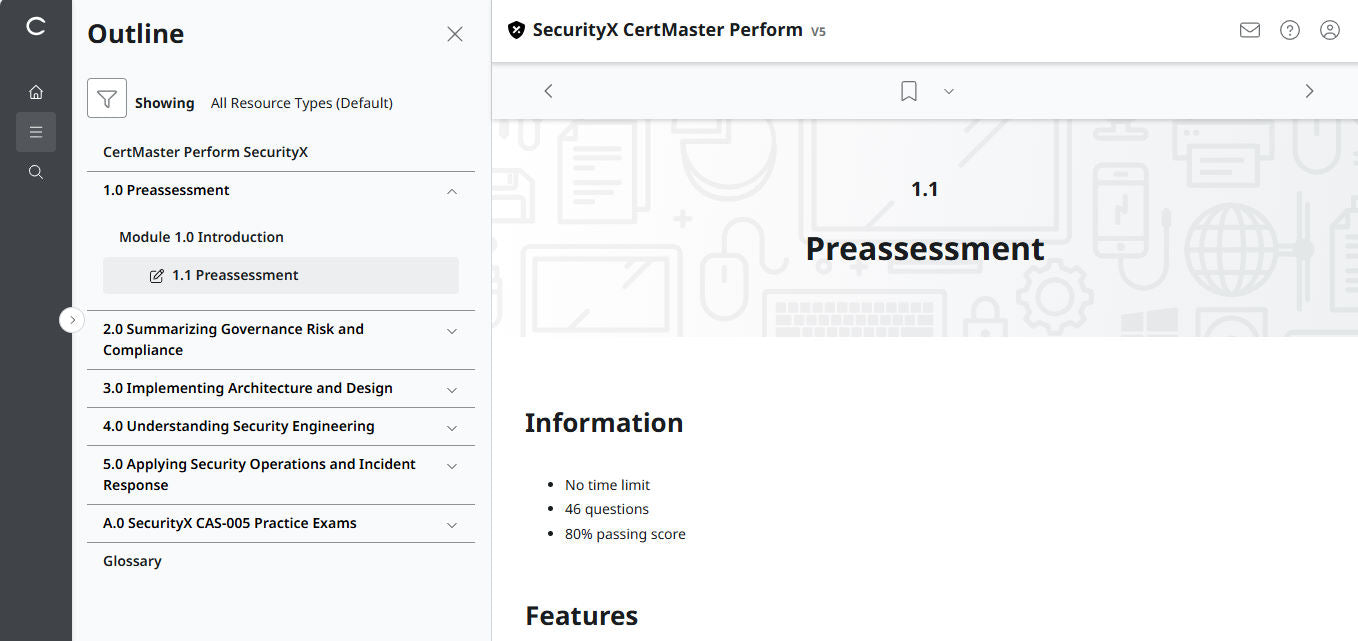 Best Value : CertMaster Perform  CompTIA SecurityX (Exam CAS-005) - 3 Month, No Access Code