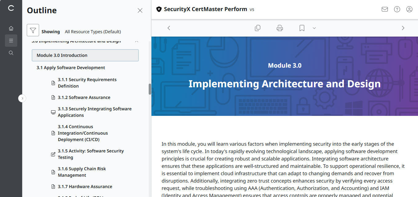 Best Value : CertMaster Perform  CompTIA SecurityX (Exam CAS-005) - 3 Month, No Access Code