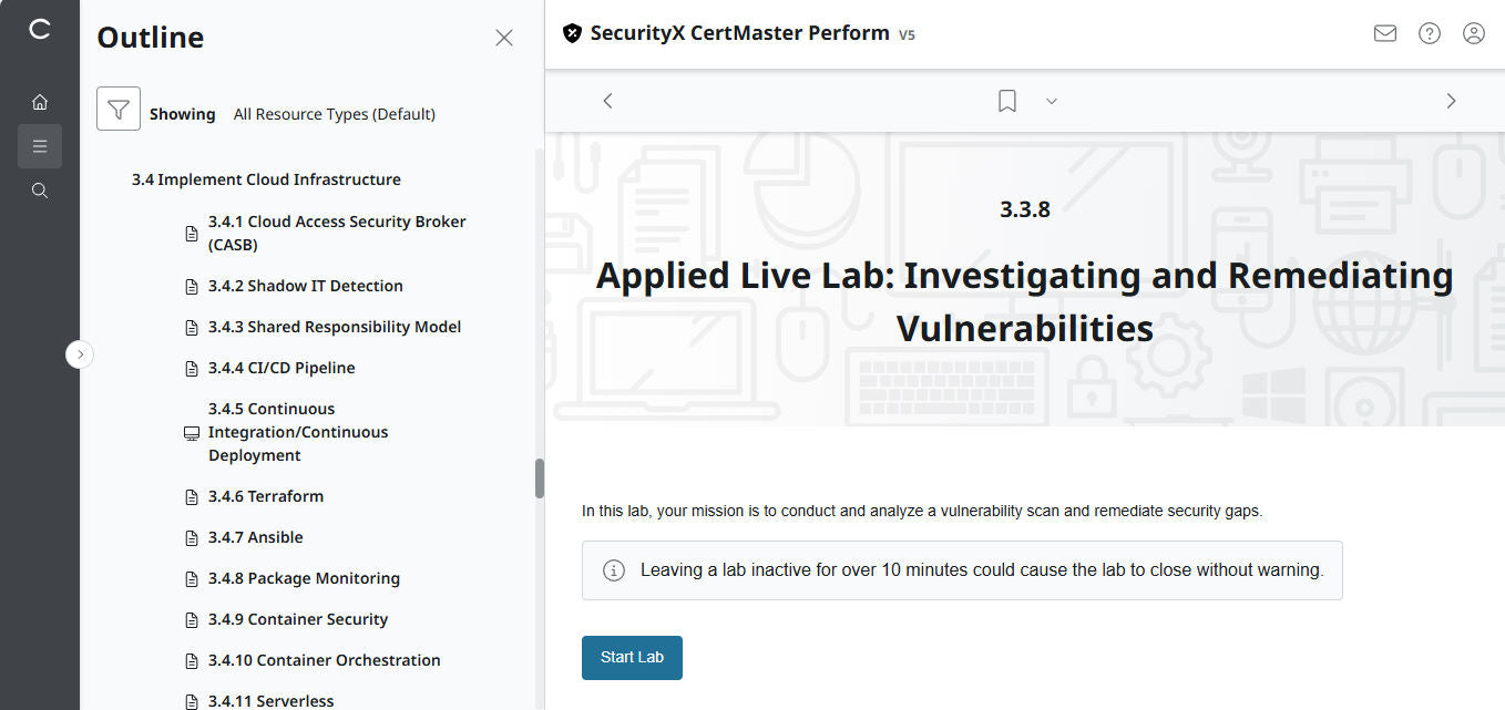 Best Value : CertMaster Perform  CompTIA SecurityX (Exam CAS-005) - 3 Month, No Access Code