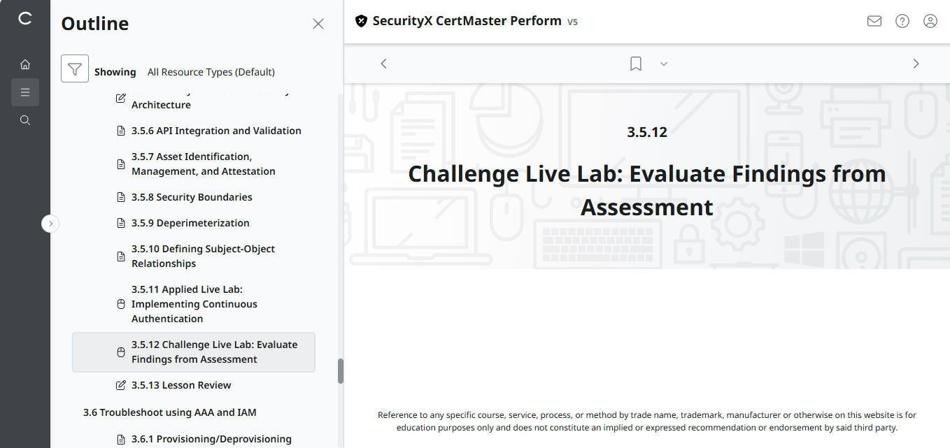 Best Value : CertMaster Perform  CompTIA SecurityX (Exam CAS-005) - 3 Month, No Access Code