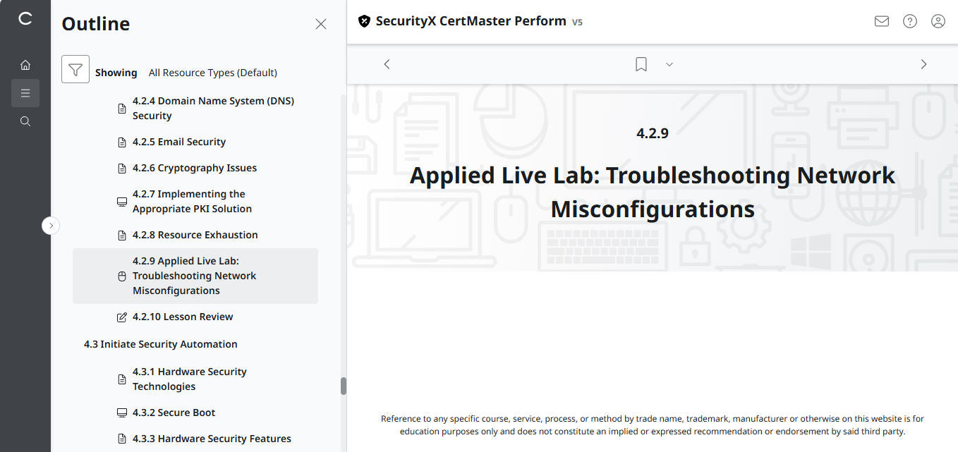 Best Value : CertMaster Perform  CompTIA SecurityX (Exam CAS-005) - 3 Month, No Access Code